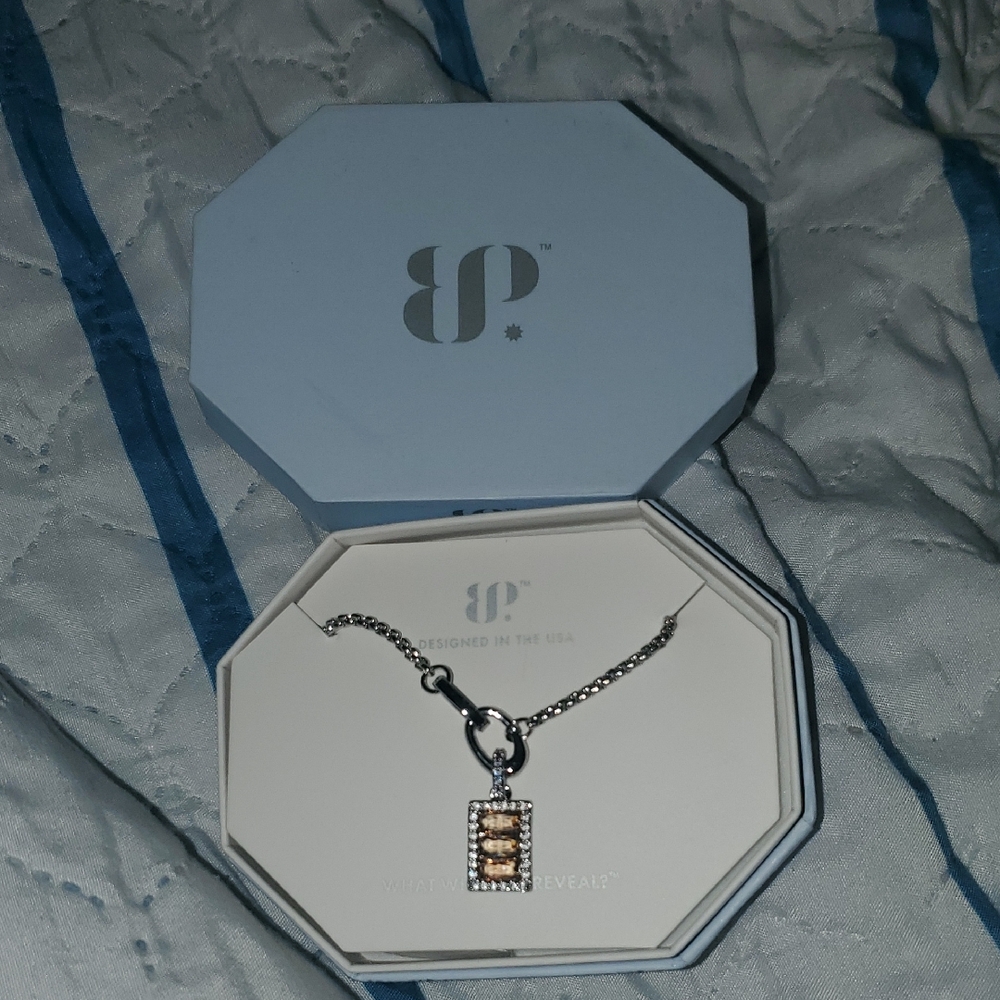 Elegant Silver Necklace with Gold Accents